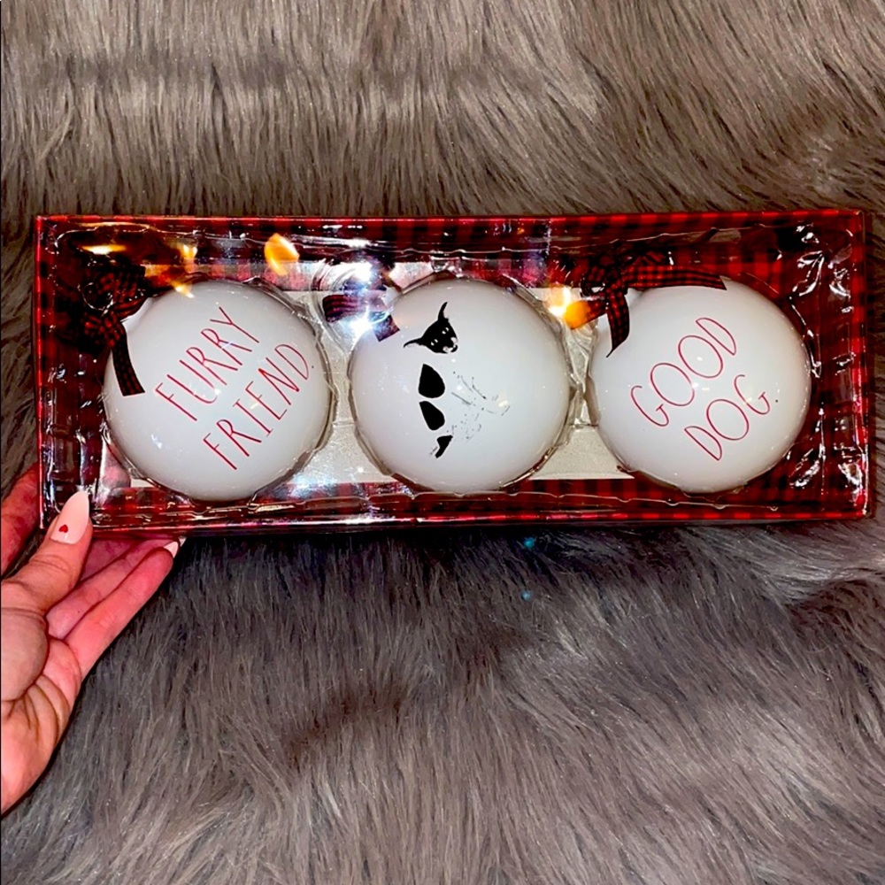 Rae Dunn NIB dog ornaments